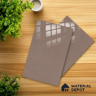 Ferrero 1C 01555 Metallic Mocha 8 ft x 4 ft High Gloss Finish 6H Anti Scratch Acrylic Laminate - 1.5 mm | Suitable for Bedroom, TV Unit, Wardrobe, Kitchen Cabinet