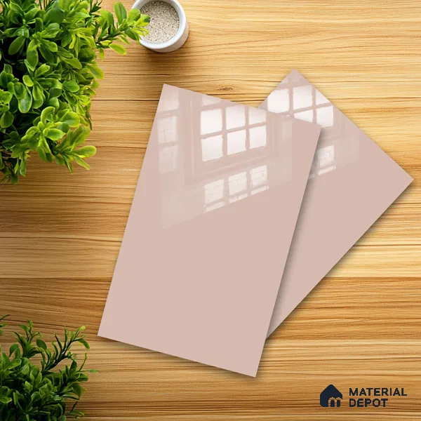 Ferrero 1C 01569 Antique Blush 8 ft x 4 ft High Gloss Finish 6H Anti Scratch Acrylic Laminate - 1.5 mm | Suitable for Living Room, Kitchen, Office