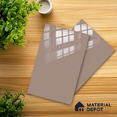 Ferrero 1C 01565 Coffee Cream 8 ft x 4 ft High Gloss Finish 6H Anti Scratch Acrylic Laminate - 1.5 mm | Suitable for Living Room, Kitchen, Office