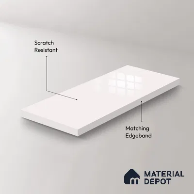 Ferrero 1C 01561 Gentle Breeze 8 ft x 4 ft High Gloss Finish 6H Anti Scratch Acrylic Laminate - 1.5 mm | Suitable for Living Room, Kitchen, Office