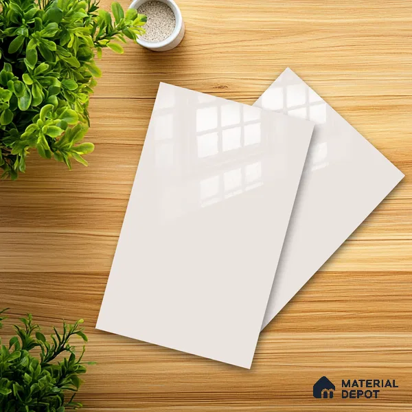 Ferrero 1C 01566 Blush Beige 8 ft x 4 ft High Gloss Finish 6H Anti Scratch Acrylic Laminate - 1.5 mm | Suitable for Living Room, Kitchen, Office