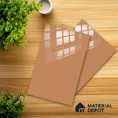 Ferrero 1C 01585 Copper Beige 8 ft x 4 ft High Gloss Finish 6H Anti Scratch Acrylic Laminate - 1.5 mm | Suitable for Living Room, Kitchen, Office