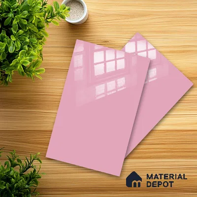 Ferrero 1C 01591 Vintage Pink 8 ft x 4 ft High Gloss Finish 6H Anti Scratch Acrylic Laminate - 1.5 mm | Suitable for Living Room, Kitchen, Office