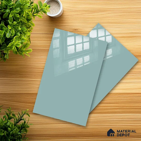 Ferrero 1C 01589 Teal Depth 8 ft x 4 ft High Gloss Finish 6H Anti Scratch Acrylic Laminate - 1.5 mm | Suitable for Living Room, Kitchen, Office