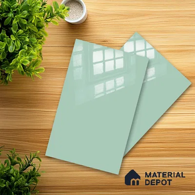 Ferrero 1C 01592 Cool Mint 8 ft x 4 ft High Gloss Finish 6H Anti Scratch Acrylic Laminate - 1.5 mm | Suitable for Living Room, Kitchen, Office