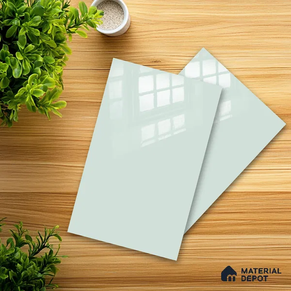 Ferrero 1C 01593 Aqua Sage 8 ft x 4 ft High Gloss Finish 6H Anti Scratch Acrylic Laminate - 1.5 mm | Suitable for Living Room, Kitchen, Office