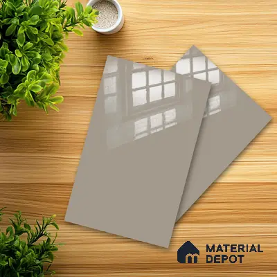 Ferrero 1C 01563 Vintage Sand 8 ft x 4 ft High Gloss Finish 6H Anti Scratch Acrylic Laminate - 1.5 mm | Suitable for Living Room, Kitchen, Office