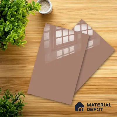 Ferrero 1C 01582 Faded Terracotta 8 ft x 4 ft High Gloss Finish 6H Anti Scratch Acrylic Laminate - 1.5 mm | Suitable for Living Room, Kitchen, Office