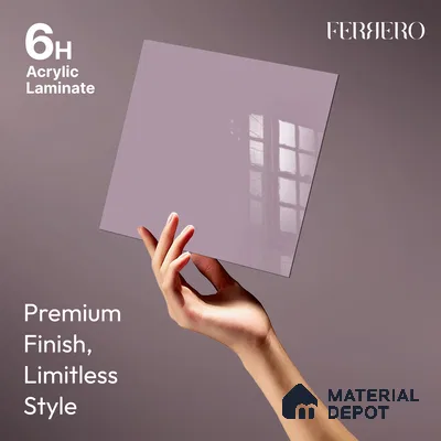 Ferrero 1C 01587 Antique Petal 8 ft x 4 ft High Gloss Finish 6H Anti Scratch Acrylic Laminate - 1.5 mm | Suitable for Living Room, Kitchen, Office