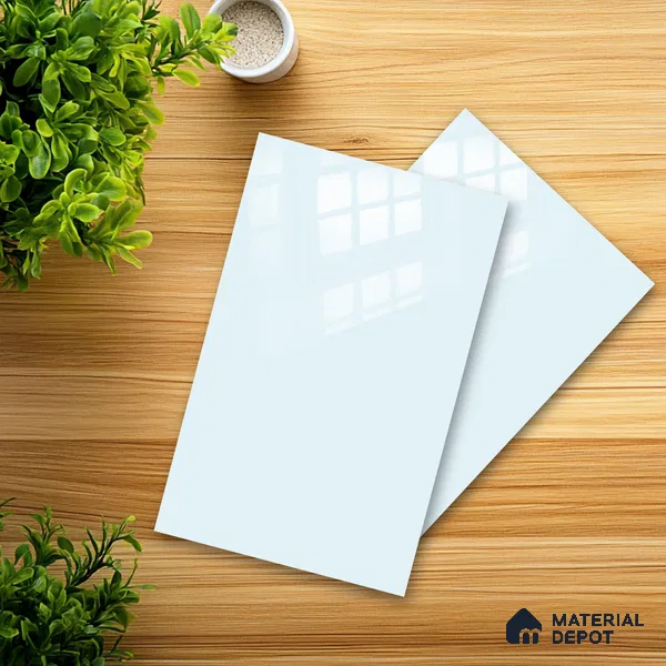 Ferrero 1C 01588 Cloudy Pearl 8 ft x 4 ft High Gloss Finish 6H Anti Scratch Acrylic Laminate - 1.5 mm | Suitable for Living Room, Kitchen, Office