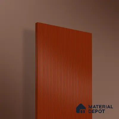 Fluted Solid Color 1D 05224 Clay 8 ft x 4 ft High Gloss Finish Acrylic Laminate - 2.3 mm | Suitable for TV Unit,Wardrobe, Kitchen Cabinets