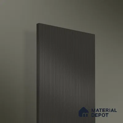 Dusky Grey Fluted Solid Color 1D 05242 Dusky Mauve 8 ft x 4 ft High Gloss Finish Acrylic Laminate - 2.3 mm | Suitable for TV Unit,Wardrobe, Kitchen Cabinets