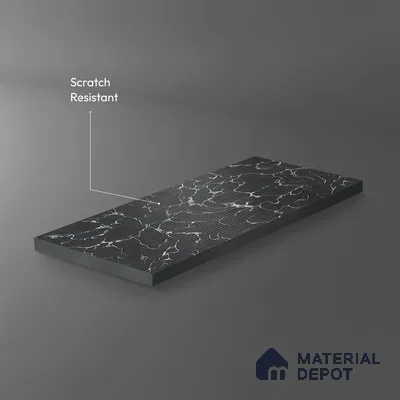 Marble Fluted 1D 05292 Shadow Veins 8 ft x 4 ft High Gloss Finish Acrylic Laminate - 2.3 mm | Suitable for TV Unit,Wardrobe, Kitchen Cabinets