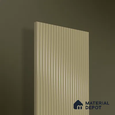 Ferrero 1D 05416 Ashen Sand 8 ft x 4 ft High Gloss Finish Fluted Acrylic Laminate - 3 mm | Suitable for Bedroom, TV Unit, Wardrobe, Kitchen Cabinet