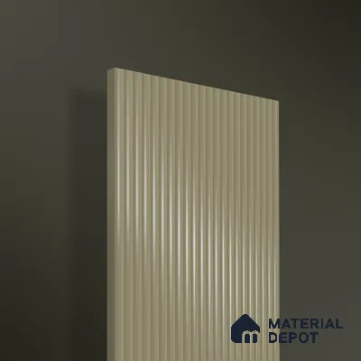 Lavender Fog Grey Fluted Solid Color 1D 05408 Lavender Fog 8 ft x 4 ft High Gloss Finish Acrylic Laminate - 3 mm | Suitable for TV Unit,Wardrobe, Kitchen Cabinets