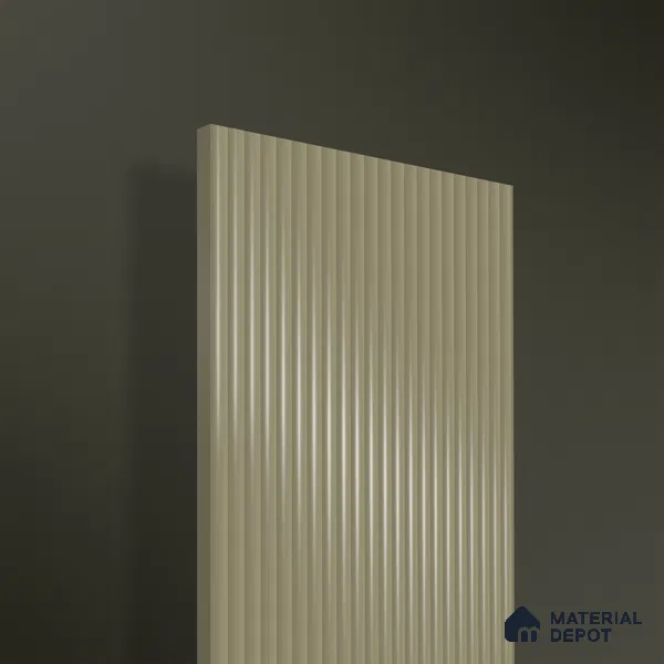 Lavender Fog Grey Fluted Solid Color 1D 05408 Lavender Fog 8 ft x 4 ft High Gloss Finish Acrylic Laminate - 3 mm | Suitable for TV Unit,Wardrobe, Kitchen Cabinets
