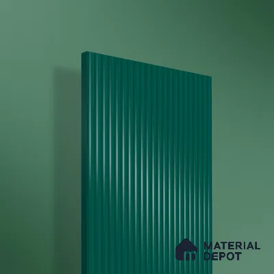 Ferrero 1D 05420 Deep Teal 8 ft x 4 ft High Gloss Finish Fluted Acrylic Laminate - 3 mm | Suitable for Bedroom, TV Unit, Wardrobe, Kitchen