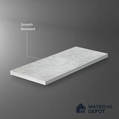 Marble Fluted 1D 05472 Fog Veins 8 ft x 4 ft High Gloss Finish Acrylic Laminate - 3 mm | Suitable for TV Unit,Wardrobe, Kitchen Cabinets