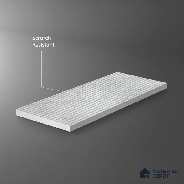 Marble Fluted 1D 05472 Fog Veins 8 ft x 4 ft High Gloss Finish Acrylic Laminate - 3 mm | Suitable for TV Unit,Wardrobe, Kitchen Cabinets