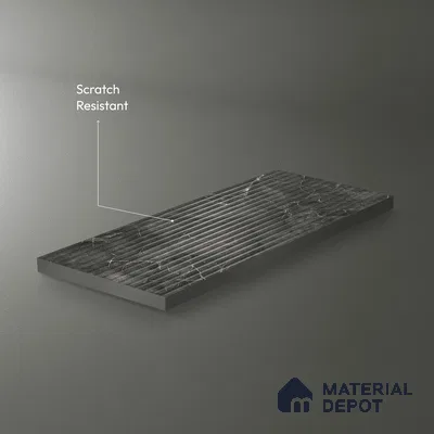 Marble Fluted 1D 05477 Twilight Veins 8 ft x 4 ft High Gloss Finish Acrylic Laminate - 3 mm | Suitable for TV Unit,Wardrobe, Kitchen Cabinets