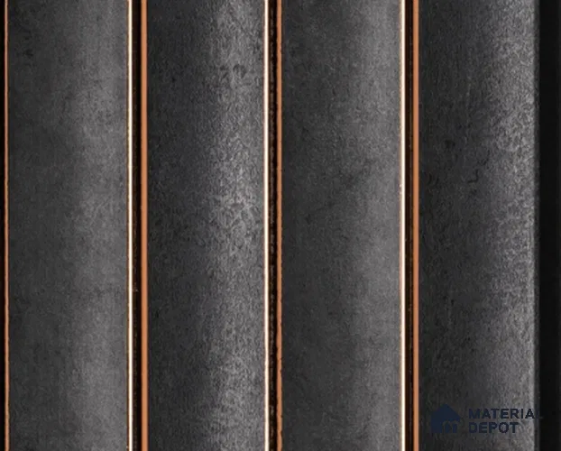 Grey Patterned Louver PN 05369 8 ft x 4.9 inch Charcoal Panel - 12 mm | Suitable for Feature Wall, TV Unit & Living Room | Width is Subjected to 5% Variation