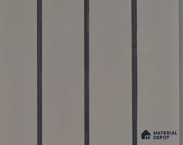 Grey Plain Colour Louver PN 05374 8 ft x 4.9 inch Charcoal Panel - 12 mm | Suitable for Feature Wall, TV Unit & Living Room | Width is Subjected to 5% Variation