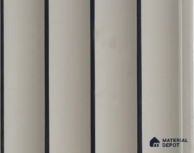 White Plain Colour Louver PN 05375 8 ft x 4.9 inch Charcoal Panel - 12 mm | Suitable for Feature Wall, TV Unit & Living Room | Width is Subjected to 5% Variation