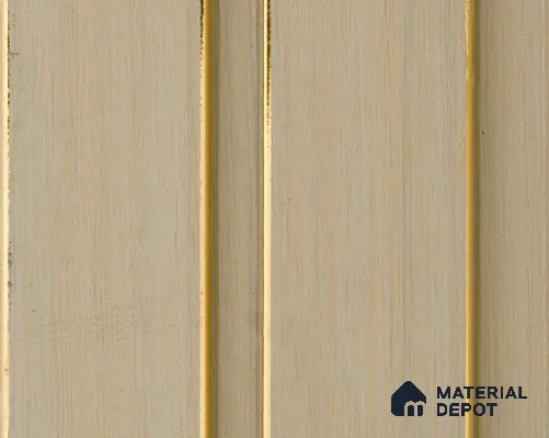 Brown Wooden Louver PN 05379 8 ft x 4.9 inch Charcoal Panel - 12 mm | Suitable for Feature Wall, TV Unit & Living Room | Width is Subjected to 5% Variation