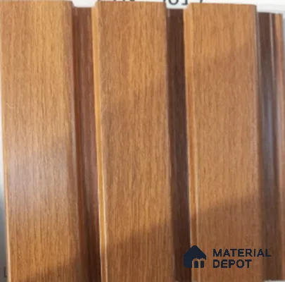 Brown Wooden Louver PN 04197 8 ft x 4.9 inch Charcoal Panel - 12 mm | Suitable for Feature Wall, TV Unit & Living Room | Width is Subjected to 5% Variation
