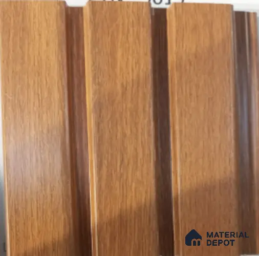 Brown Wooden Louver PN 04197 8 ft x 4.9 inch Charcoal Panel - 12 mm | Suitable for Feature Wall, TV Unit & Living Room | Width is Subjected to 5% Variation