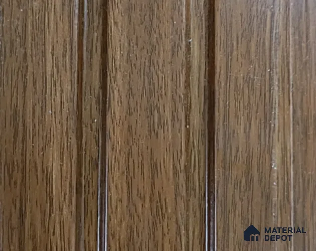 Brown Wooden Louver PN 05382 8 ft x 4.9 inch Charcoal Panel - 12 mm | Suitable for Feature Wall, TV Unit & Living Room | Width is Subjected to 5% Variation