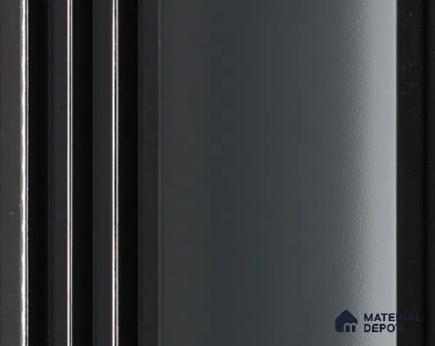 Black Plain Colour Louver PN 05386 8 ft x 4.9 inch Charcoal Panel - 12 mm | Suitable for Feature Wall, TV Unit & Living Room | Width is Subjected to 5% Variation