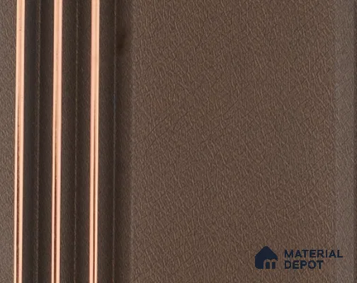 Brown Leather Louver PN 05388 8 ft x 4.9 inch Charcoal Panel - 12 mm | Suitable for Feature Wall, TV Unit & Living Room | Width is Subjected to 5% Variation