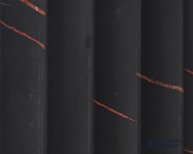 Black Marble Louver PN 05389 8 ft x 4.9 inch Charcoal Panel - 12 mm | Suitable for Feature Wall, TV Unit & Living Room | Width is Subjected to 5% Variation