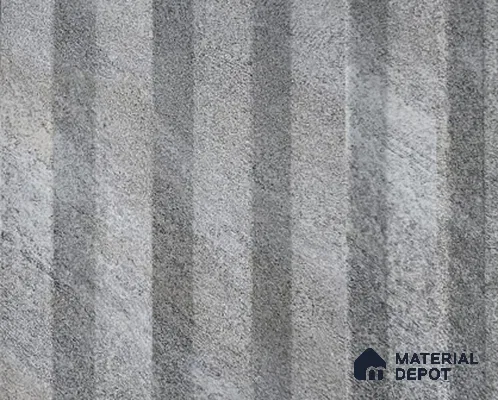 Grey Stone Louver PN 05392 8 ft x 4.9 inch Charcoal Panel - 12 mm | Suitable for Feature Wall, TV Unit & Living Room | Width is Subjected to 5% Variation