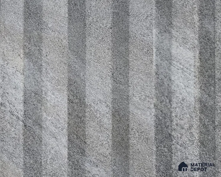 Grey Stone Louver PN 05392 8 ft x 4.9 inch Charcoal Panel - 12 mm | Suitable for Feature Wall, TV Unit & Living Room | Width is Subjected to 5% Variation