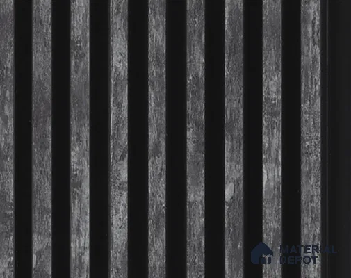 Black Patterned Louver PN 05393 8 ft x 4.9 inch Charcoal Panel - 12 mm | Suitable for Feature Wall, TV Unit & Living Room | Width is Subjected to 5% Variation
