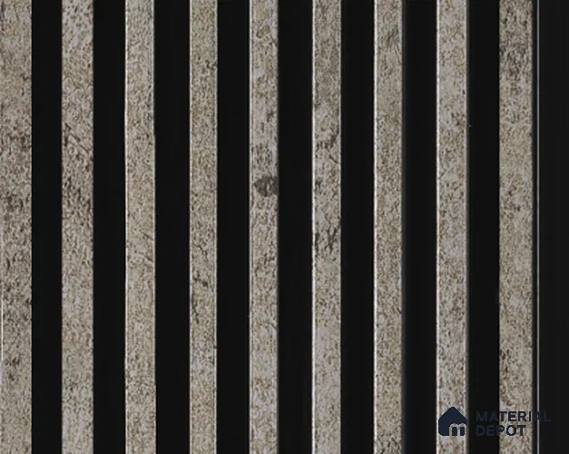 Beige Patterned Louver PN 05394 8 ft x 4.9 inch Charcoal Panel - 12 mm | Suitable for Feature Wall, TV Unit & Living Room | Width is Subjected to 5% Variation