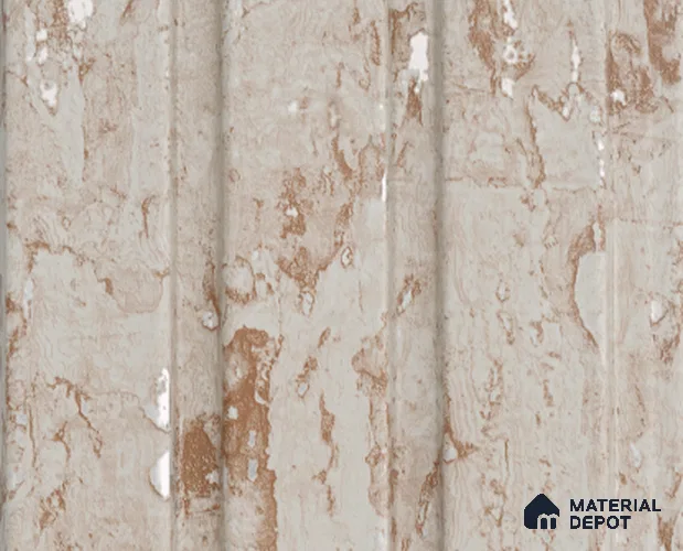 Beige Rustic Louver PN 05403 8 ft x 4.9 inch Charcoal Panel - 12 mm | Suitable for Feature Wall, TV Unit & Living Room | Width is Subjected to 5% Variation