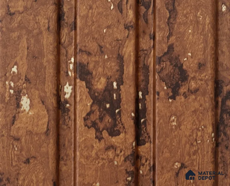 Brown Rustic Louver PN 05404 8 ft x 4.9 inch Charcoal Panel - 12 mm | Suitable for Feature Wall, TV Unit & Living Room | Width is Subjected to 5% Variation