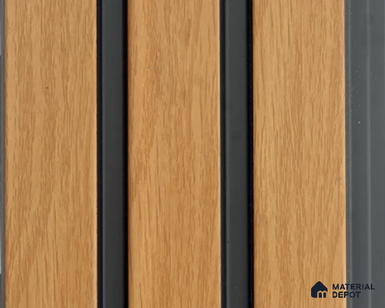 Brown Wooden Louver PN 05405 8 ft x 4.9 inch Charcoal Panel - 12 mm | Suitable for Feature Wall, TV Unit & Living Room | Width is Subjected to 5% Variation