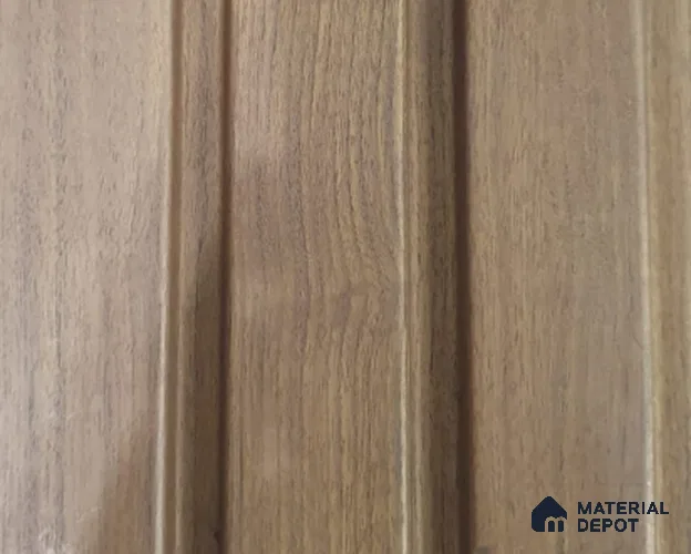 Brown Wooden Louver PN 05413 8 ft x 4.9 inch Charcoal Panel - 12 mm | Suitable for Feature Wall, TV Unit & Living Room | Width is Subjected to 5% Variation