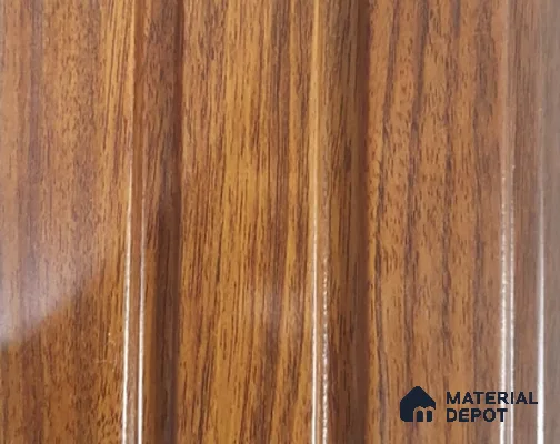 Brown Wooden Louver PN 05414 8 ft x 4.9 inch Charcoal Panel - 12 mm | Suitable for Feature Wall, TV Unit & Living Room | Width is Subjected to 5% Variation