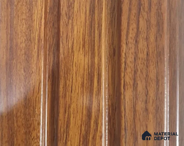 Brown Wooden Louver PN 05414 8 ft x 4.9 inch Charcoal Panel - 12 mm | Suitable for Feature Wall, TV Unit & Living Room | Width is Subjected to 5% Variation
