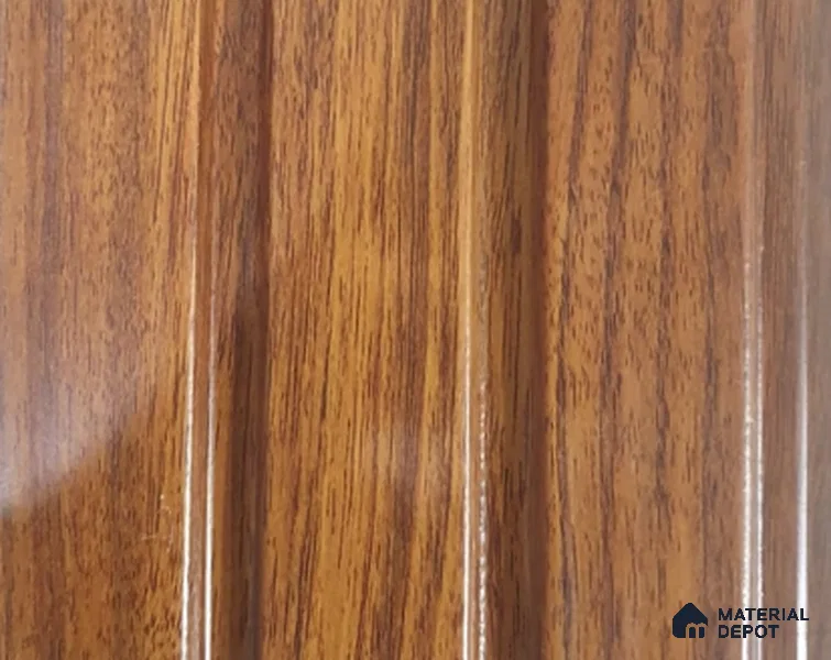 Brown Wooden Louver PN 05414 8 ft x 4.9 inch Charcoal Panel - 12 mm | Suitable for Feature Wall, TV Unit & Living Room | Width is Subjected to 5% Variation