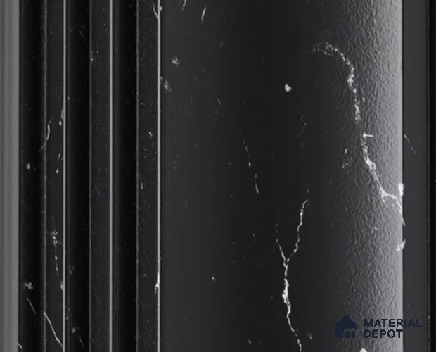 Black Marble Louver PN 05418 8 ft x 4.9 inch Charcoal Panel - 12 mm | Suitable for Feature Wall, TV Unit & Living Room | Width is Subjected to 5% Variation