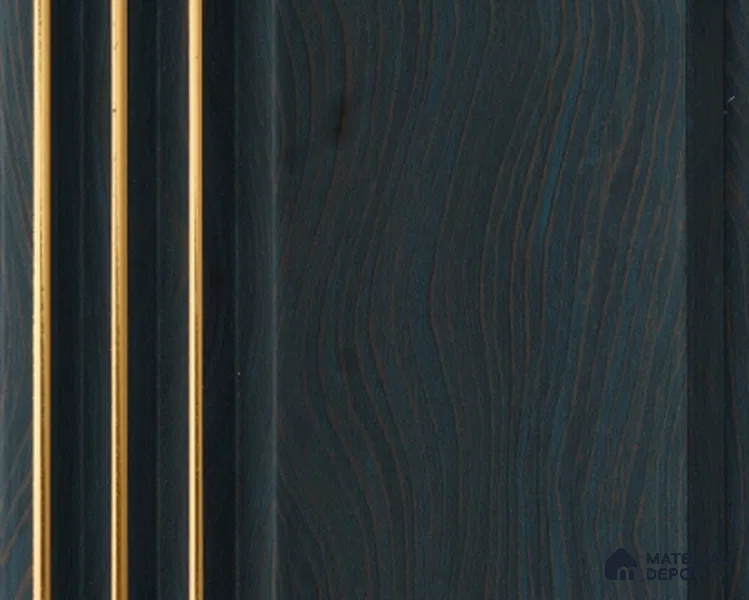 Black Patterned Louver PN 05420 8 ft x 4.9 inch Charcoal Panel - 12 mm | Suitable for Feature Wall, TV Unit & Living Room | Width is Subjected to 5% Variation