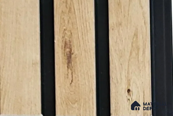 Brown Wooden Louver PN 05332 8 ft x 4.9 inch Charcoal Panel - 12 mm | Suitable for Feature Wall, TV Unit & Living Room | Width is Subjected to 5% Variation