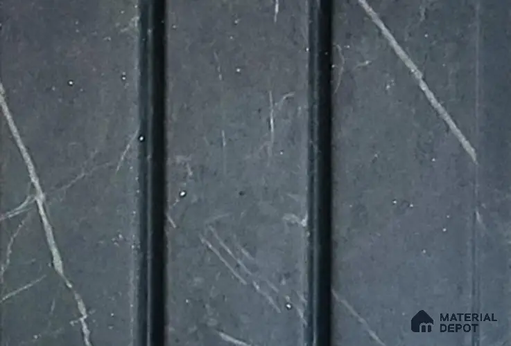 Grey Marble Louver PN 05347 8 ft x 4.9 inch Charcoal Panel - 12 mm | Suitable for Feature Wall, TV Unit & Living Room | Width is Subjected to 5% Variation