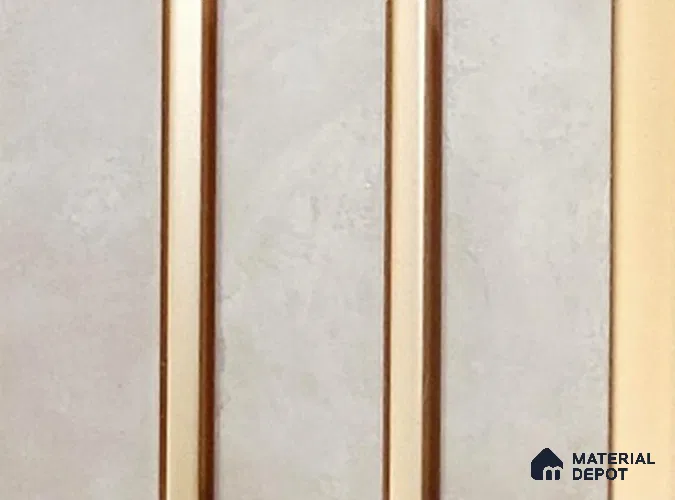 Beige Plain Colour Louver PN 05361 8 ft x 4.9 inch Charcoal Panel - 12 mm | Suitable for Feature Wall, TV Unit & Living Room | Width is Subjected to 5% Variation